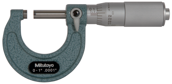 Mitutoyo Imperial Analogue Outside Micrometer 0-1", Ratchet Stop 103-135 Friction Thimble