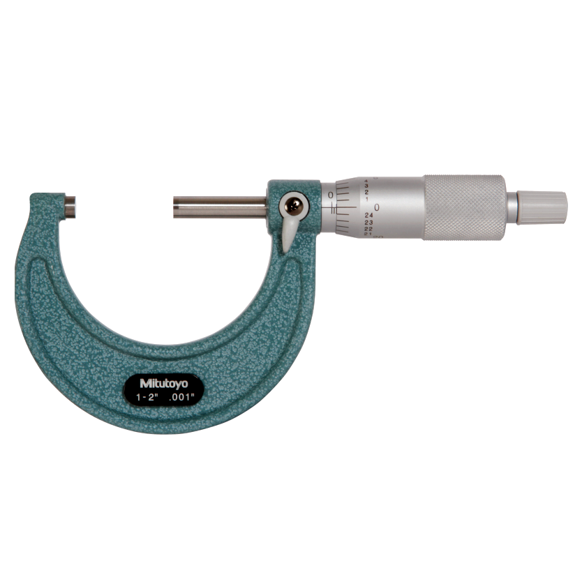 Mitutoyo Imperial Analogue Outside Micrometer 1-2", Ratchet Stop 103-178