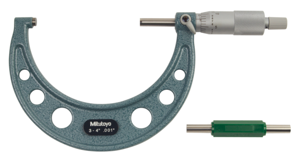 Mitutoyo Imperial Analogue Outside Micrometer 3-4", Ratchet Stop  103-180