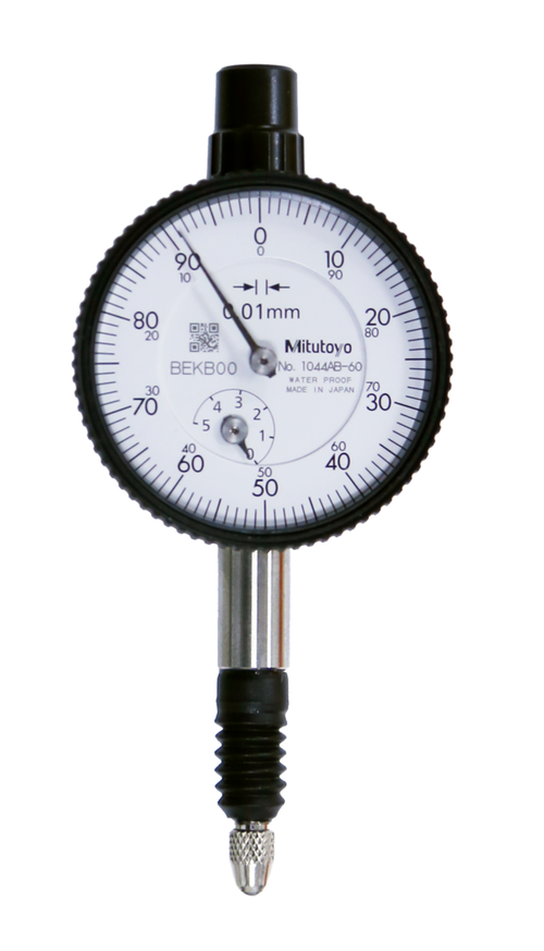 Dial Gauge, Flat back, ISO Type IP63, 5mm, 0,01mm 1044AB-60 Waterproof