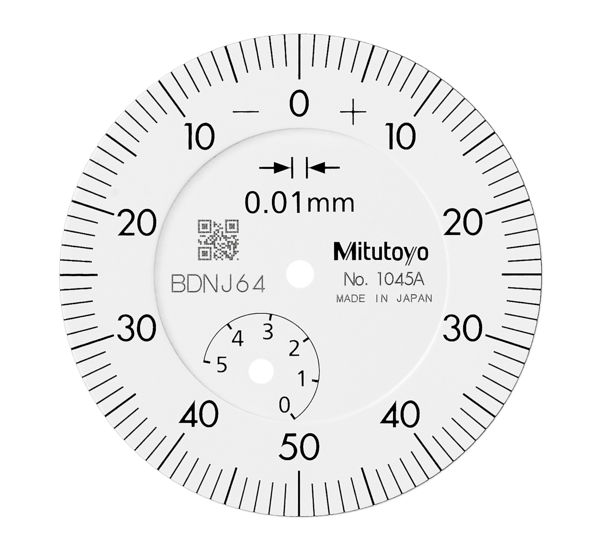 Dial Gauge, ISO Type 5mm, 0,01mm 1045AB Flat back 40mm diameter