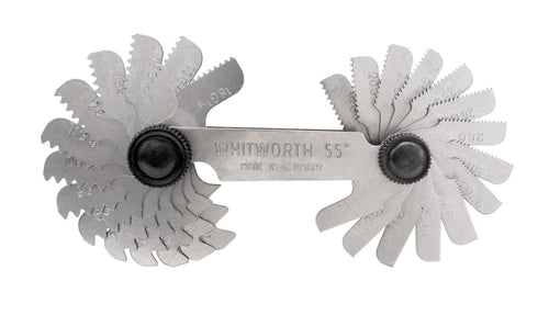 OZAR 4-62 G Polished Tool Steel Screw Pitch Gauge, AGS-1120, 28 leaves 4-64 TPI, Whitworth