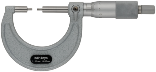 Spline Micrometer 0-25mm, 2mm Measuring Face 111-215