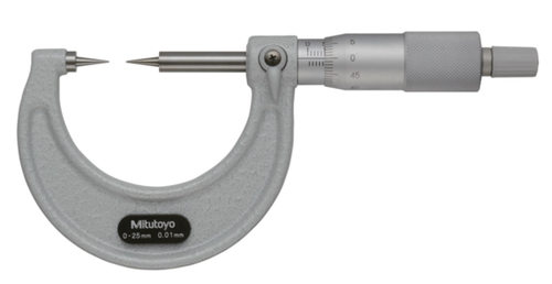Point Micrometer with Hardened Tip 0-25mm, 15° Tip 112-153