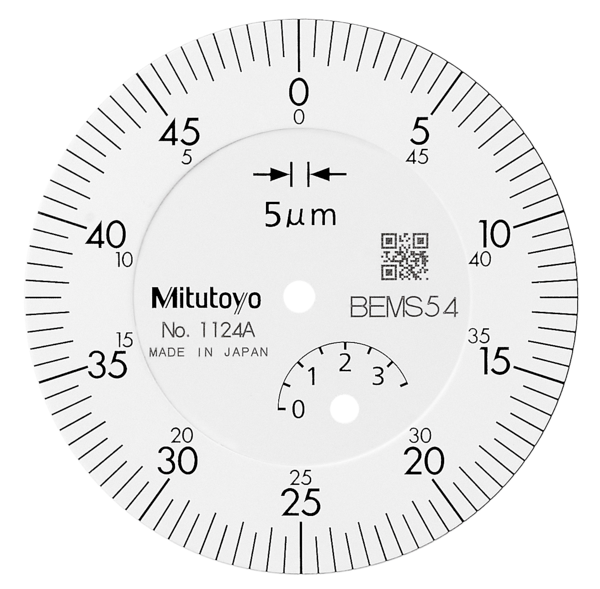 Dial Gauge, Lug Back, ISO Type 3,5mm, 0,005mm 1124S