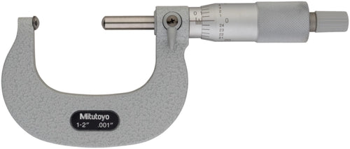 Tube Micrometer, Spherical Anvil/Spindle 1-2" 115-242