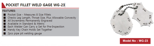 WG-23 Pocket Fillet Weld Gage