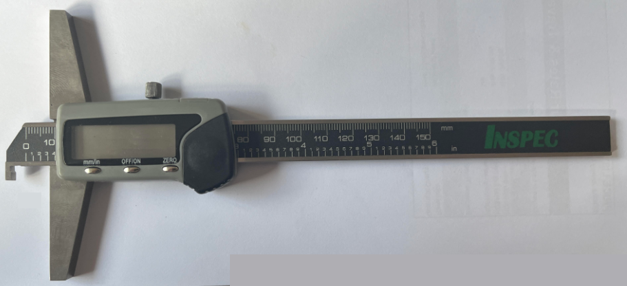 Inspec Digital Depth Caliper with single hook 0-150mm/0-6" 123-101-10