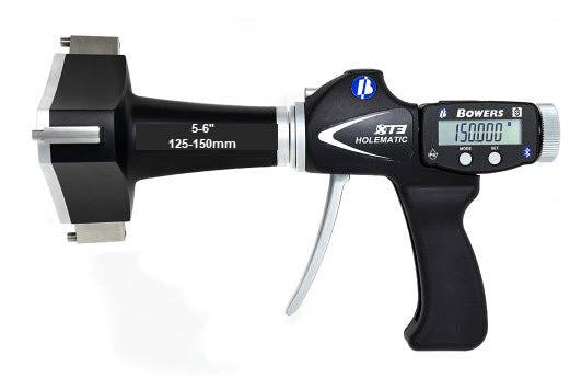 Bowers Digital Pistol Grip Electronic Holemike Internal Micrometer, 5"-6" Measuring Range XTH125i