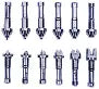 Screw Thread Micrometer Interchangeable Tips, 250-275mm 126-135