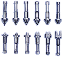 Interchangeable Tip Set to fit Series 126/326 Screw Thread Micrometers (Metric/UNF) 126-800