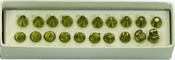 Interchangeable Tip Set to fit Series 126/326 Screw Thread Micrometers (Whitworth) 126-810