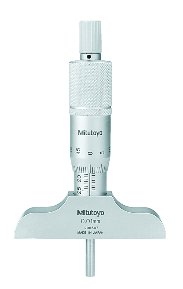 Mitutoyo Depth Micrometer Carbide Tipped Rod 0-25mm, 63mm Base 128-103