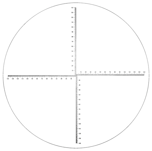 Overlay chart for Projector, No.16 Crossed lines chart metric Ø 300 mm 12AAM592