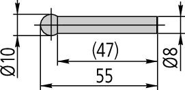 Mitutoyo Ball Probe, Coaxial Type D=10mm 12AAB552