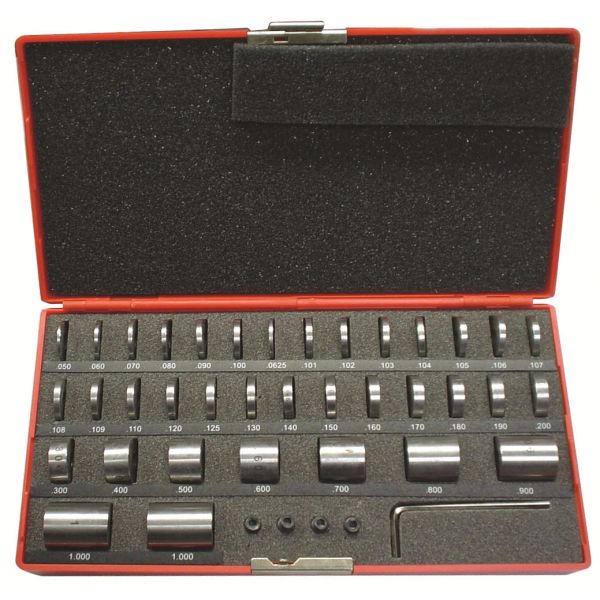 MHC 630-4051, 36 Piece, 0.05 to 1", Spacer Block Set Round, 0.0001" Tolerance  M6 Thread