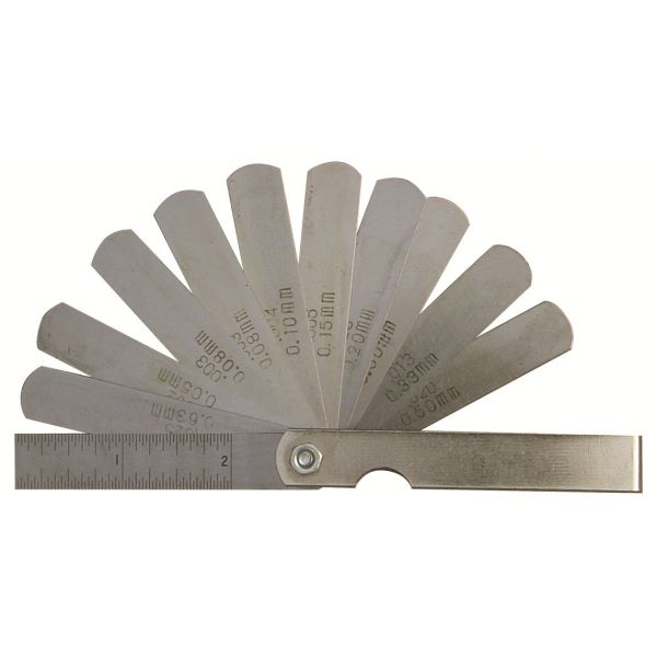 MHC 615-6206 Feeler Gauges 15 blades gauges Length 3.5" Range : .002-.025"