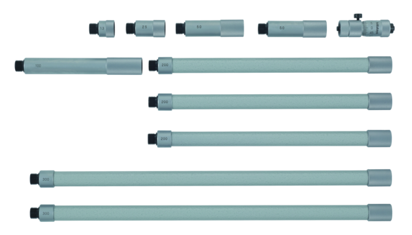 Tubular Inside Micrometer, 50-1500mm 137-210, Carbide Measuring Faces