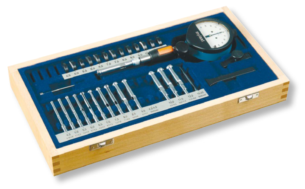 Schwenk OSIMESS 627 00003 Split Ball Bore Gauge Sets for blind bores Nominal range 4.5-12mm effective range 4,15 - 12,50mm number of probes 13, Holder with retraction Model OS, Hard Chromed, Indicator not supplied