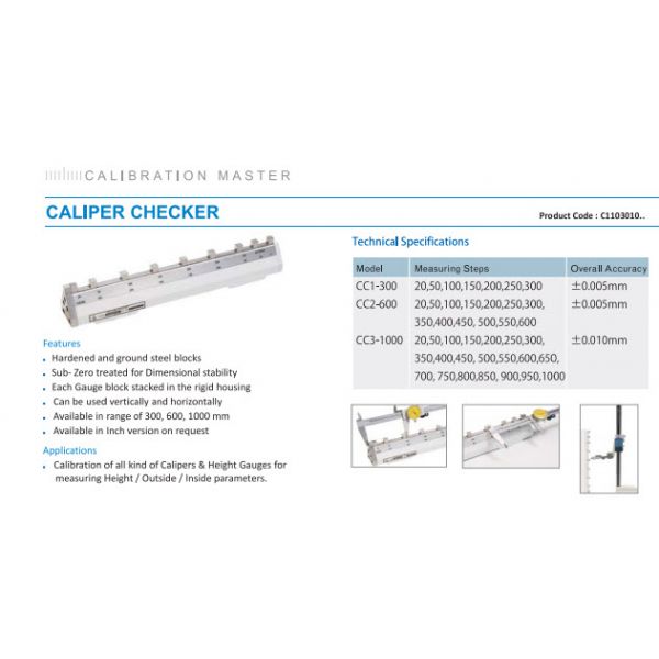 Aditya CCI-1000 Caliper Checker 1000mm Accuracy .007mm Code C1103010000