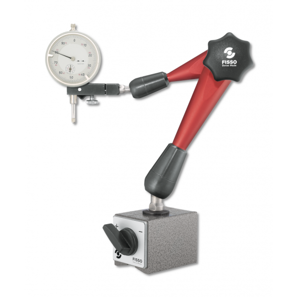 FISSO Strato Line M-28.10 Model: M-28 F + M - 3D articulated gauging arm with on off magnet, 8mm Stem  Indicator Not supplied