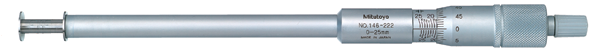 Mitutoyo Groove Micrometer, Non-Rotating Spindle 0-25mm, 12.7mm Flange 146-222