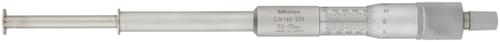 Mitutoyo Groove Micrometer, Non-Rotating Spindle 50-75mm, 12.7mm Flange 146-224