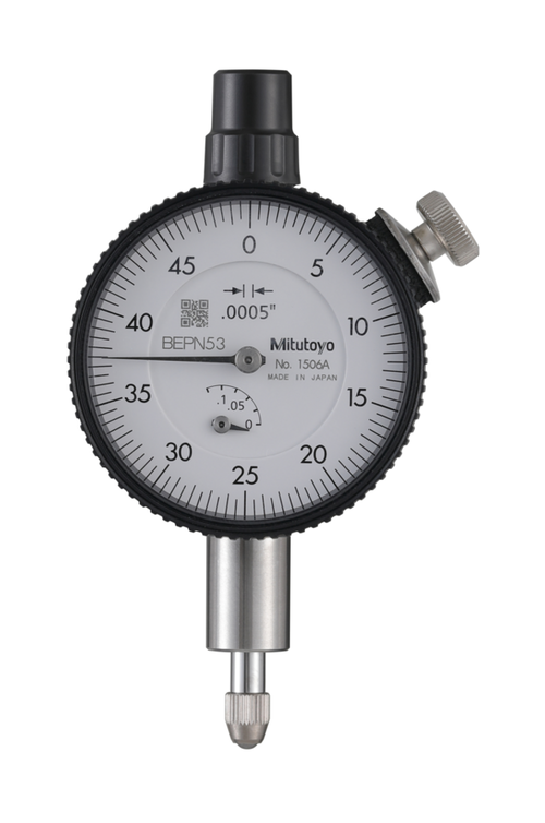 Dial Gauge, Flat Back, ANSI/AGD Type 0,125", 0,0005" 1506AB