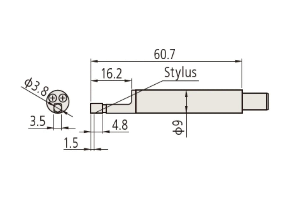 Mitutoyo 178-383 Detector small holes D4,5; 2µm; 0,75mN for SJ-210 / SJ-310 series