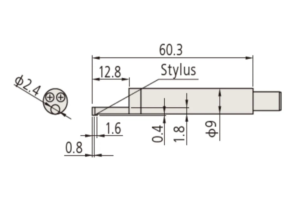 Mitutoyo 178-384 Detector small holes D2,8; 2µm; 0,75mN for SJ-210 / SJ-310 series
