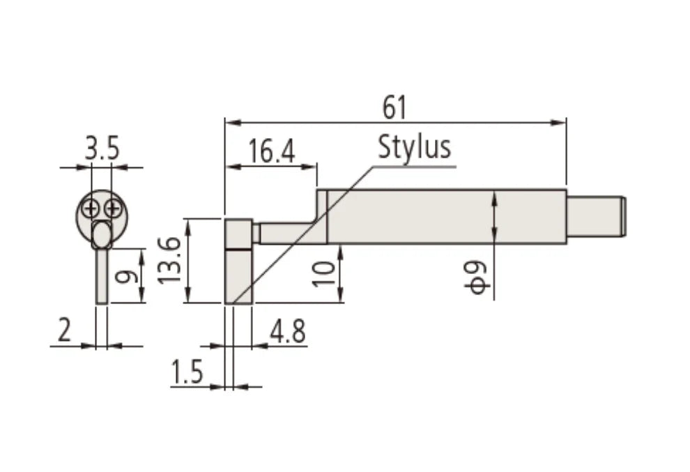 Mitutoyo 178-385 Detector deep groove 2µm; 0,75mN for SJ-210 / SJ-310 series