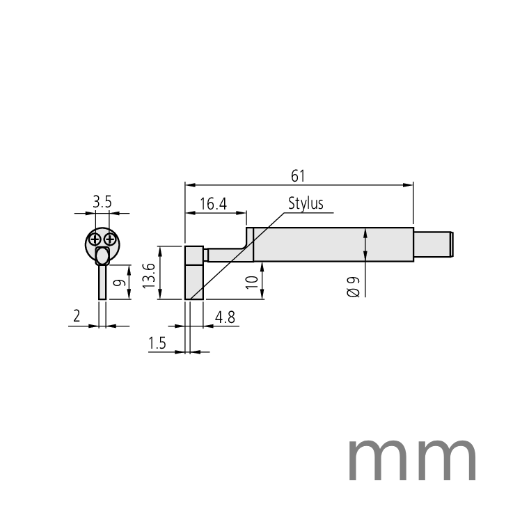 Mitutoyo 178-394 Detector deep groove 5µm; 4mN for SJ-210 / SJ-310 series