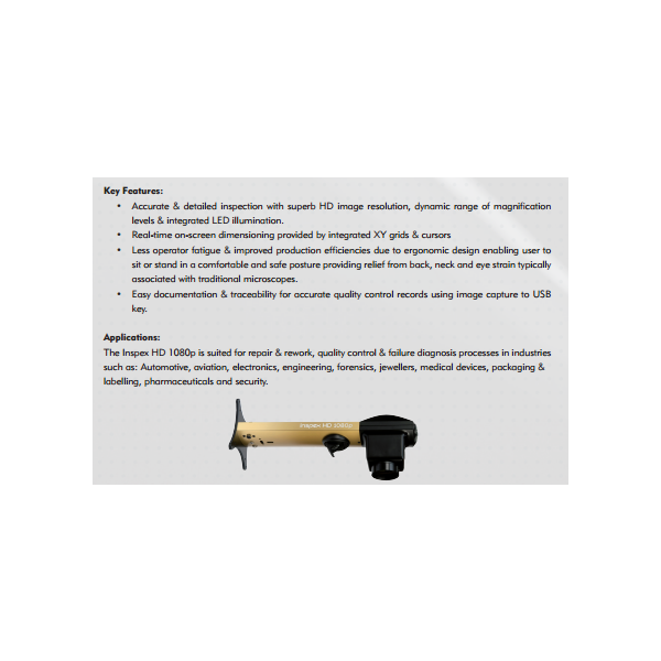 Ash Inspex HD 1080p high definition camera inspection system Vesa (FI8