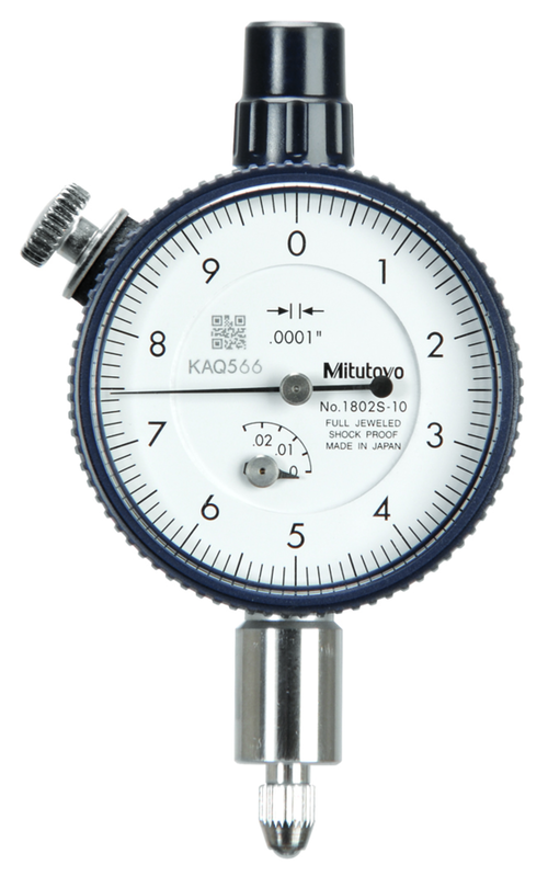 Dial Gauge,Flat Back, ANSI/AGD Type 0,125", 0,001" 1780AB