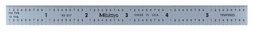 Steel Rule, Fully-Flexible Rule 150mm/6", Metric/Inch 182-207
