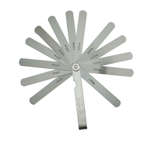 Thickness/Feeler Gauge 0,05-1mm, 13 Leaves, 100mm Blade 184-305S