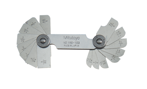 Radius Gauge 186-101 1/32-1/4"