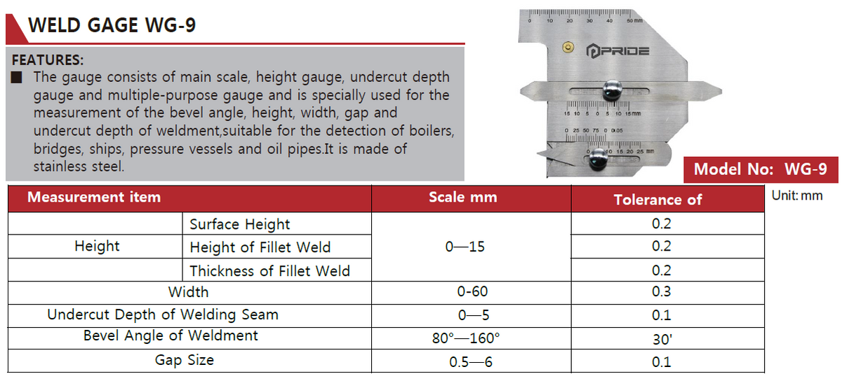 WG-9 Weld Gage