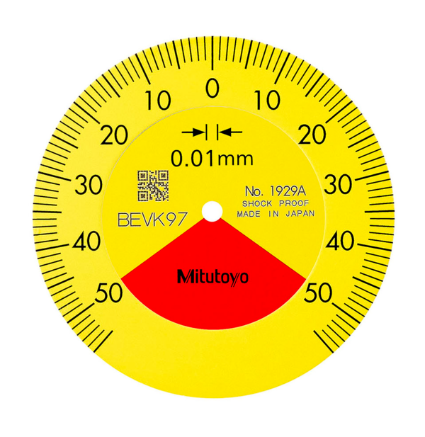 Dial Gauge, Lug Back, ISO Type One Revolution, Shock- & Dustproof, 0,8mm, 0,01mm 2929S-62