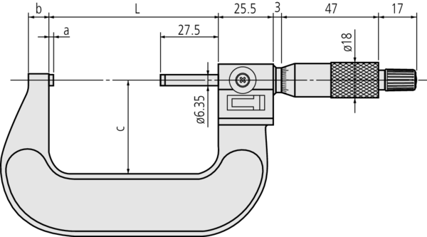 Mitutoyo Digit Outside Micrometer 25-50mm, 0,001mm 193-112