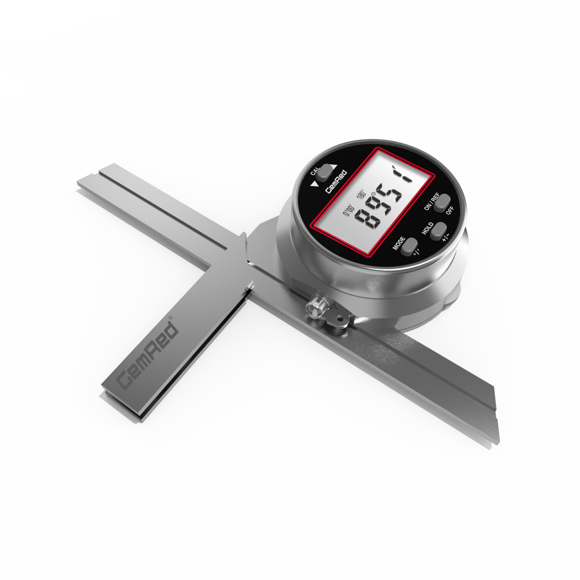 GemRed Digital Universal Protractor Model: 1-UP100 Resolution 0.01° Accuracy ±0.05° Measuring Range 0° ~360° ; 2X180°; 4X90°