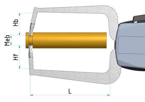 Kroeplin Metric External Caliper Gauge 0-10mm, 0.005mm, D110