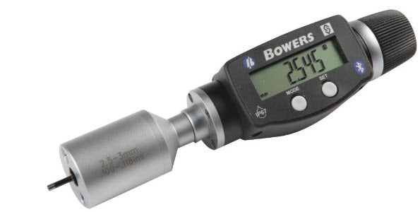 Bowers XT3 Digital Micrometer With Bluetooth .8-.1"/2-2.5mm XTD1i-BT