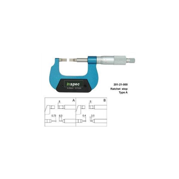 Inspec Blade Micrometer 0-25mm x.01mm Code 201-21-000 Mechanical Type A
