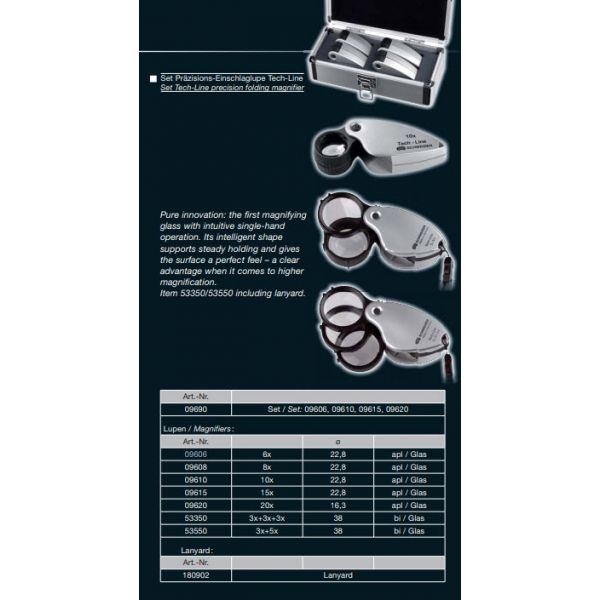 SCHWEIZER 09690 Set Tech-Line precision folding magnifier