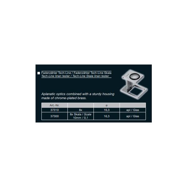 Swiss measuring thread counter Tech-Line, 8x/ Ø16.3mm, aplanatic, 37300