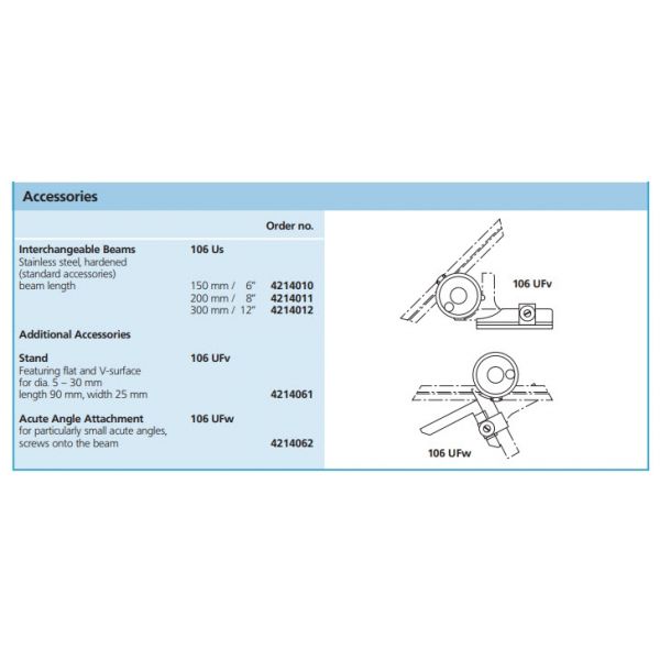 MAHR FEDERAL Bevel protractor blade for Bevel protractor 150mm 4214010