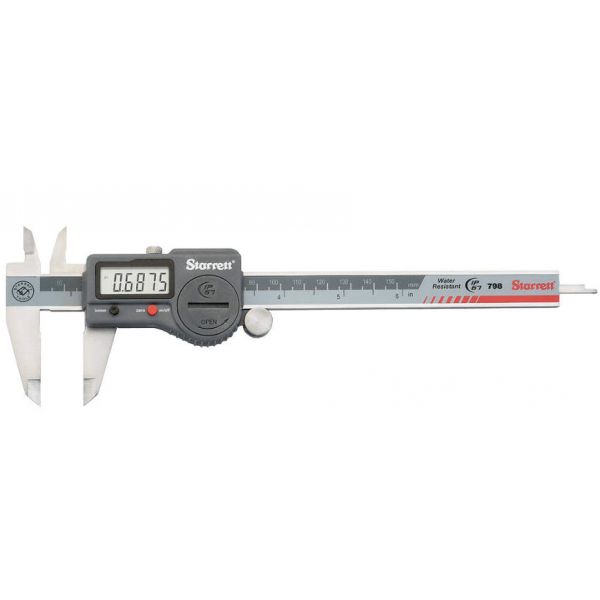 Starrett Electronic Caliper IP67, 0-6"/0-150mm Range, 0.0005"/.01mm Resolution, 798B-6/150,