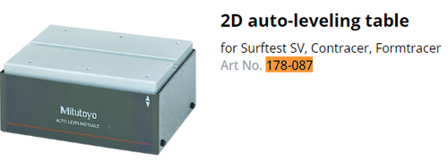 2D Auto-Leveling Table for Surftest SV, Contracer, Formtracer 178-087