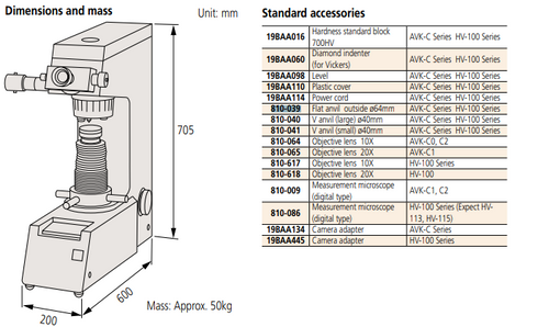 Flat anvil Ø64 mm Hardness testing machines 810-039
